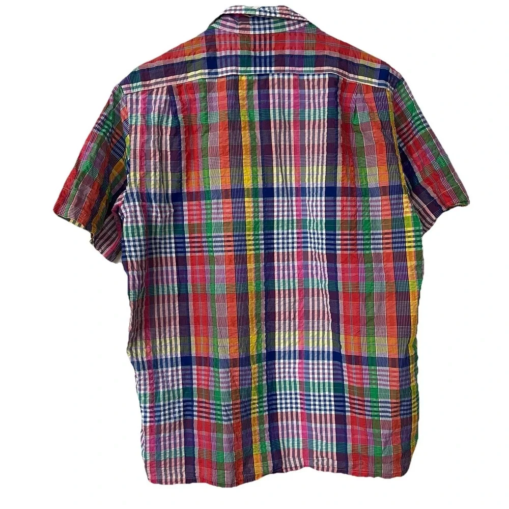 Polo Ralph Lauren Guaranteed to Wrinkle‎ Button Front Shirt Size Medium Plaid